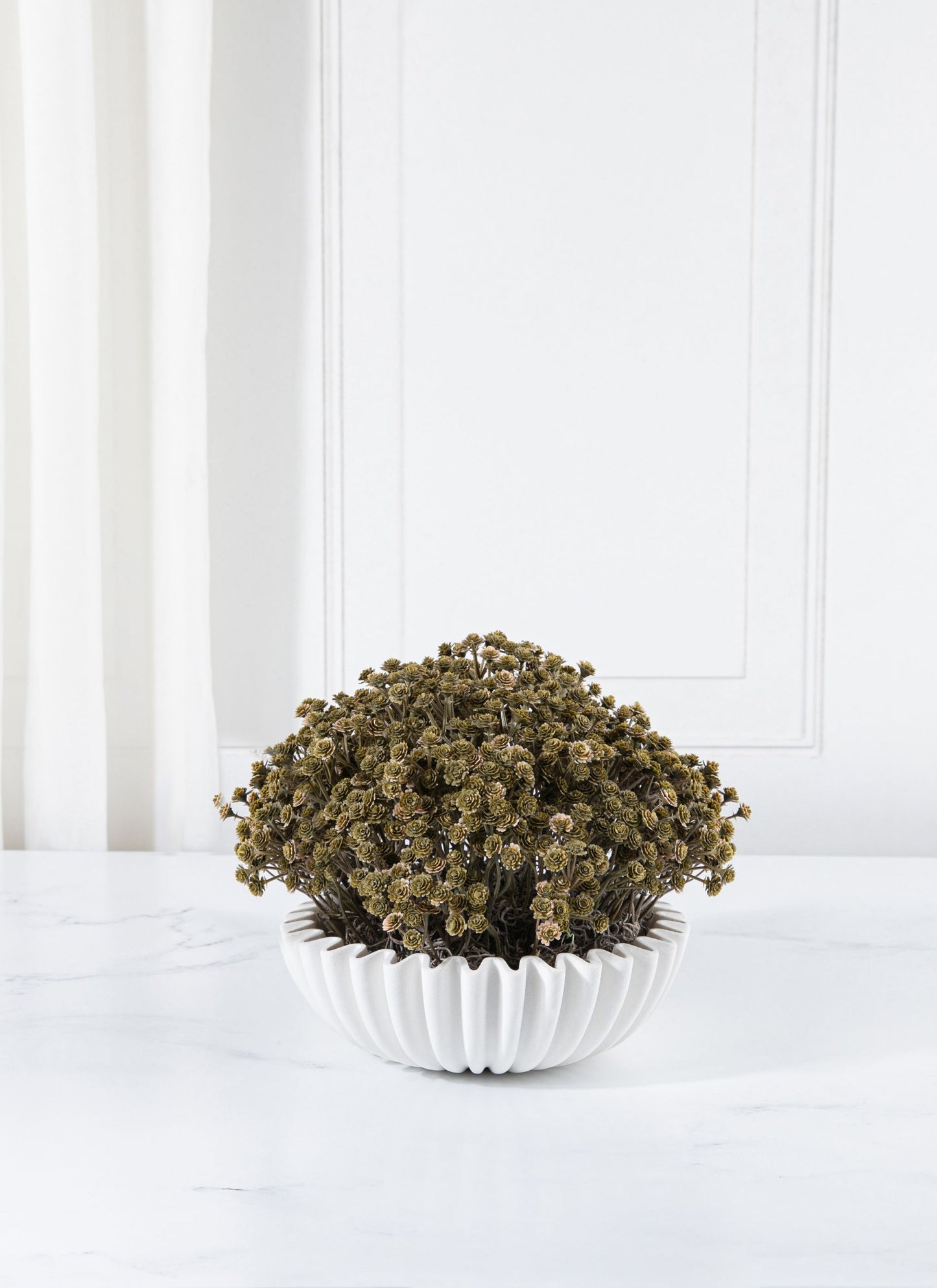 Olive Bush Pleated Bowl
